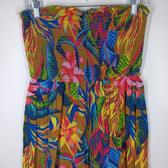 Aerie Smocked Floral Midi Dress size Medium - Picture 4 of 6